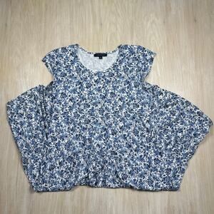 Tommy Hilfiger Floral Print Midi Casual Summer Preppy Coastal T-Shirt Dress XL